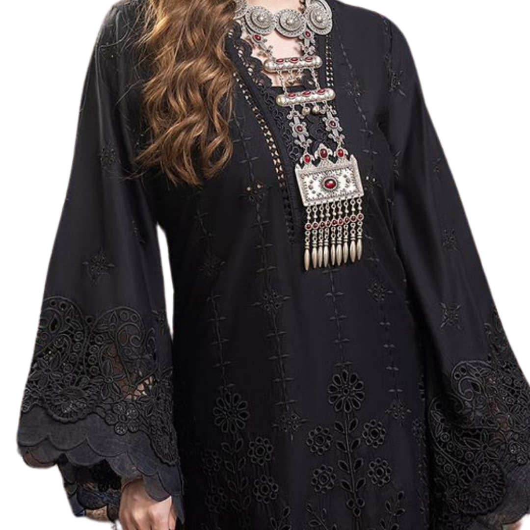 Unstitched Chicken Kari Black Suit Black Dress | Daraz.pk