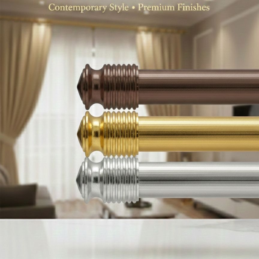Curtain Rod End Stopper Pack of 2 – Curtain Rod Finials for 1 inch Pipe