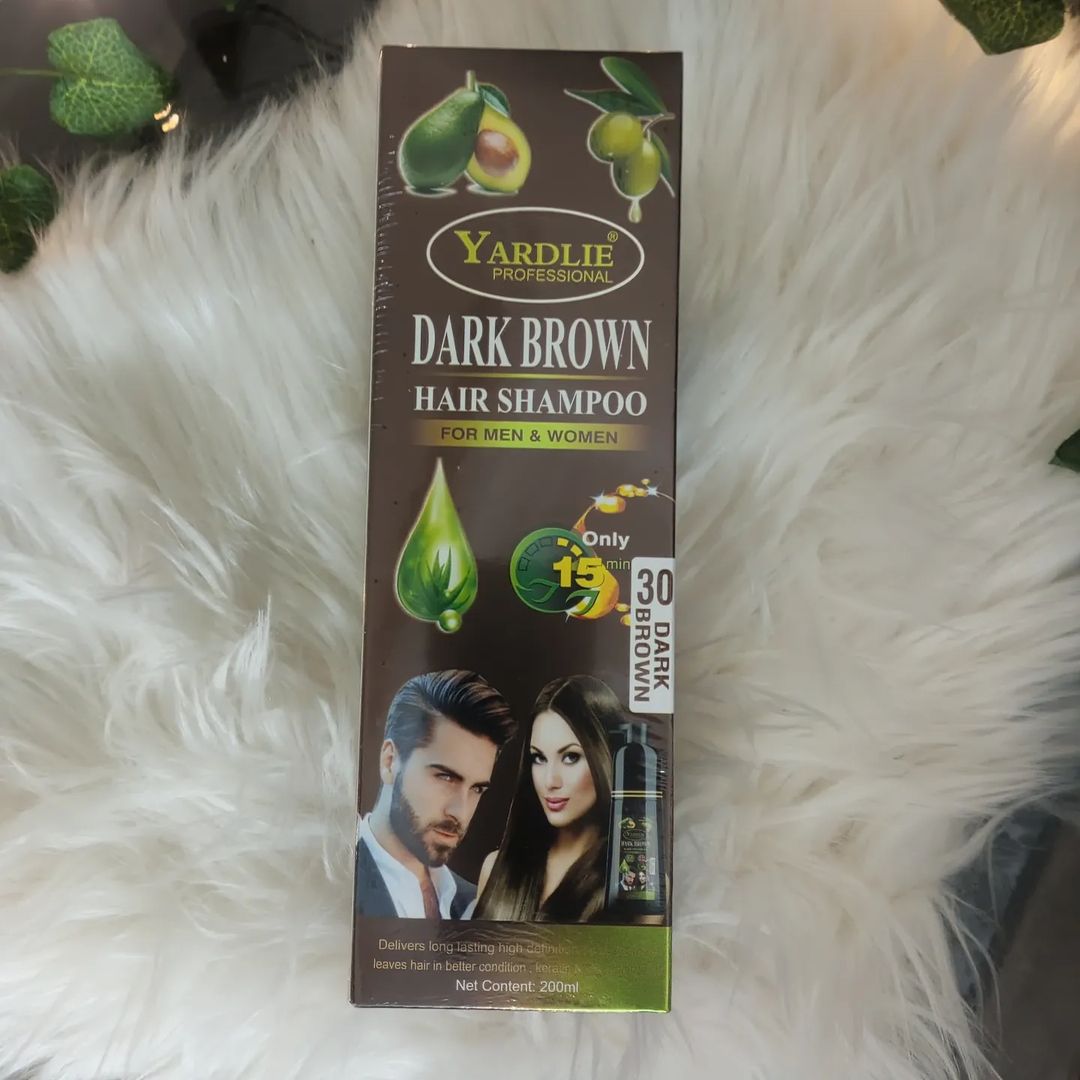 Yardlie Professional Dark Brown Hair Shampoo For Men & Women ( 200 ML