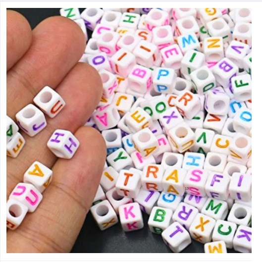 100/200/500/1000 letters jewelry making alphabets Mix alphabets square beads