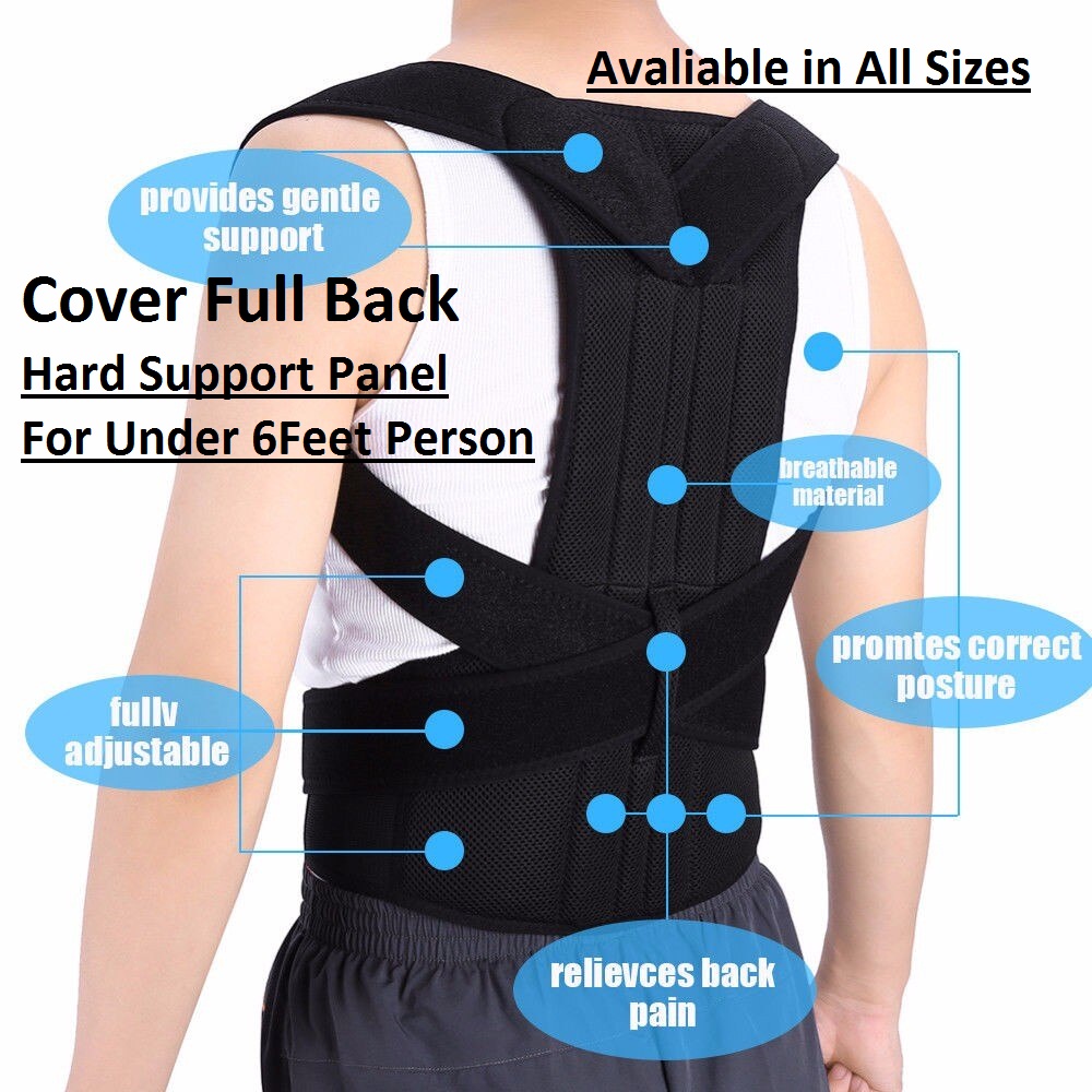 Full Back Posture Corrector Brace Shoulder Back Support Belt for Male  Female Braces and Supports Belt