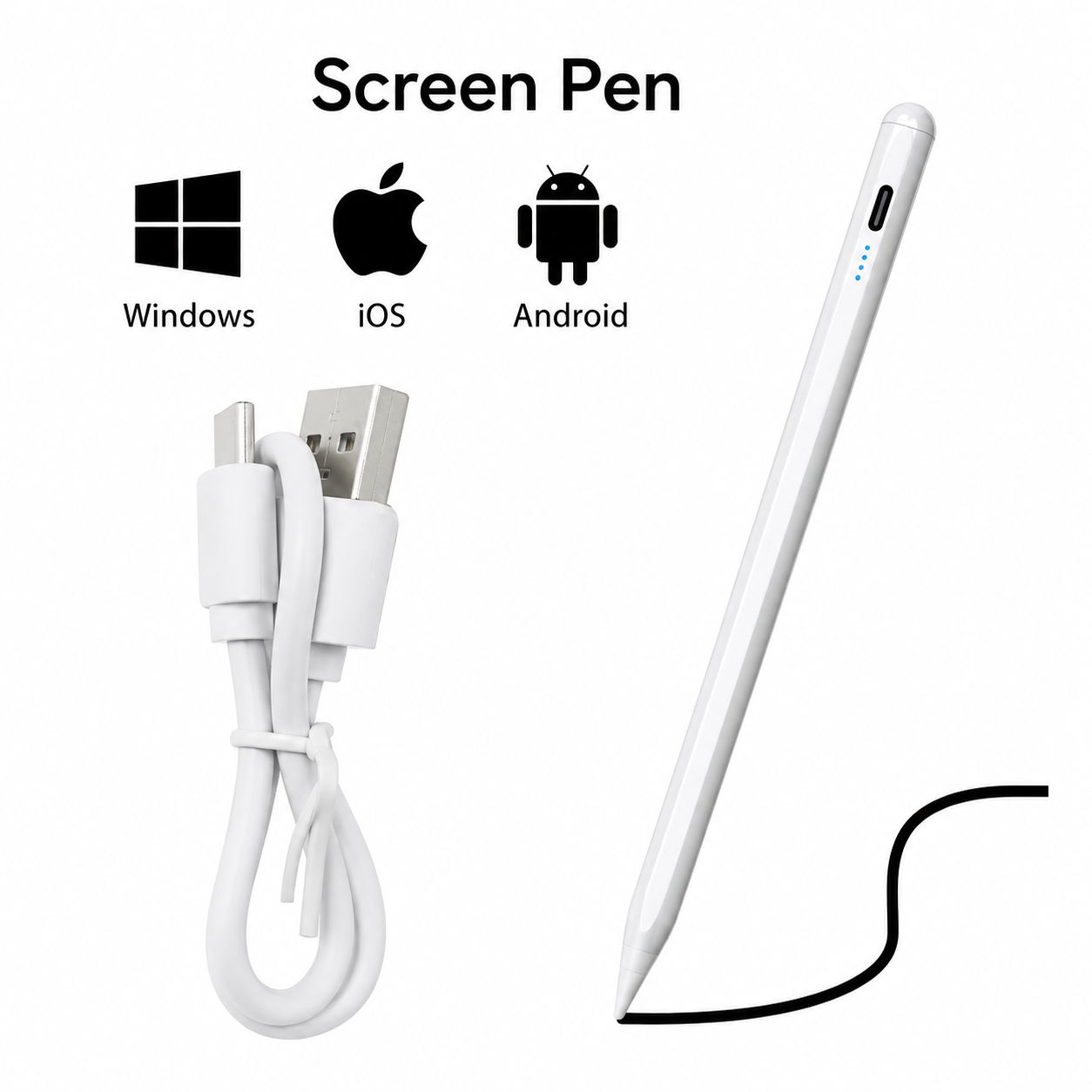 2 In 1 Stylus Pen For Cellphone Tablet Capacitive Touch Pencil For Smart Phone Layor| 2 in 1 Universal Stylus Pen for Tablet Mobile Phone Pad Screen Podazz Double-headed Silicone Disc Drawing Tablet Phone Capacitor Pen