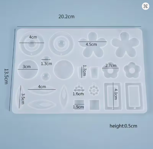 Flower Jewelry Pendants Mold Resin Earrings Silicone Molds for DIY Handmade Multi style Earrings Eardrop Danglers