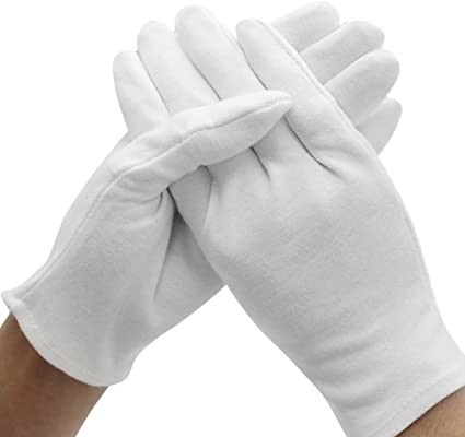 White Cotton Hand Gloves for Riders, Men & Women – Premium Soft Cotton Inner Gloves for Hand Protection, Breathability, Sweat Absorption, and Comfort – Ideal for Biking, Driving, Outdoor Activities, and Everyday Use