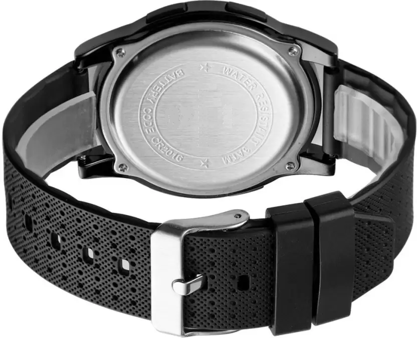 Embellet Watch For Men Silicone Rubber Sports Military Waterproof Digital Watch Black
