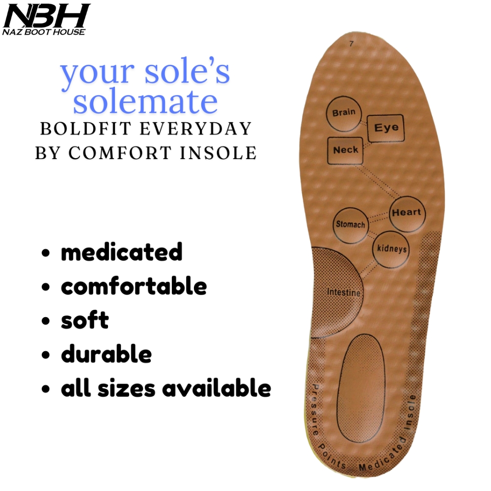 NBH Medicared Sole - Medicated Insole with Pressure Points for Foot Comfort and Health - Shock-absorbing Insoles Sweat-absorbing Arch Support Insoles for Men and Women