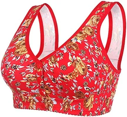 Comfortable Seamless Front Button Front Open Non-padded Bra