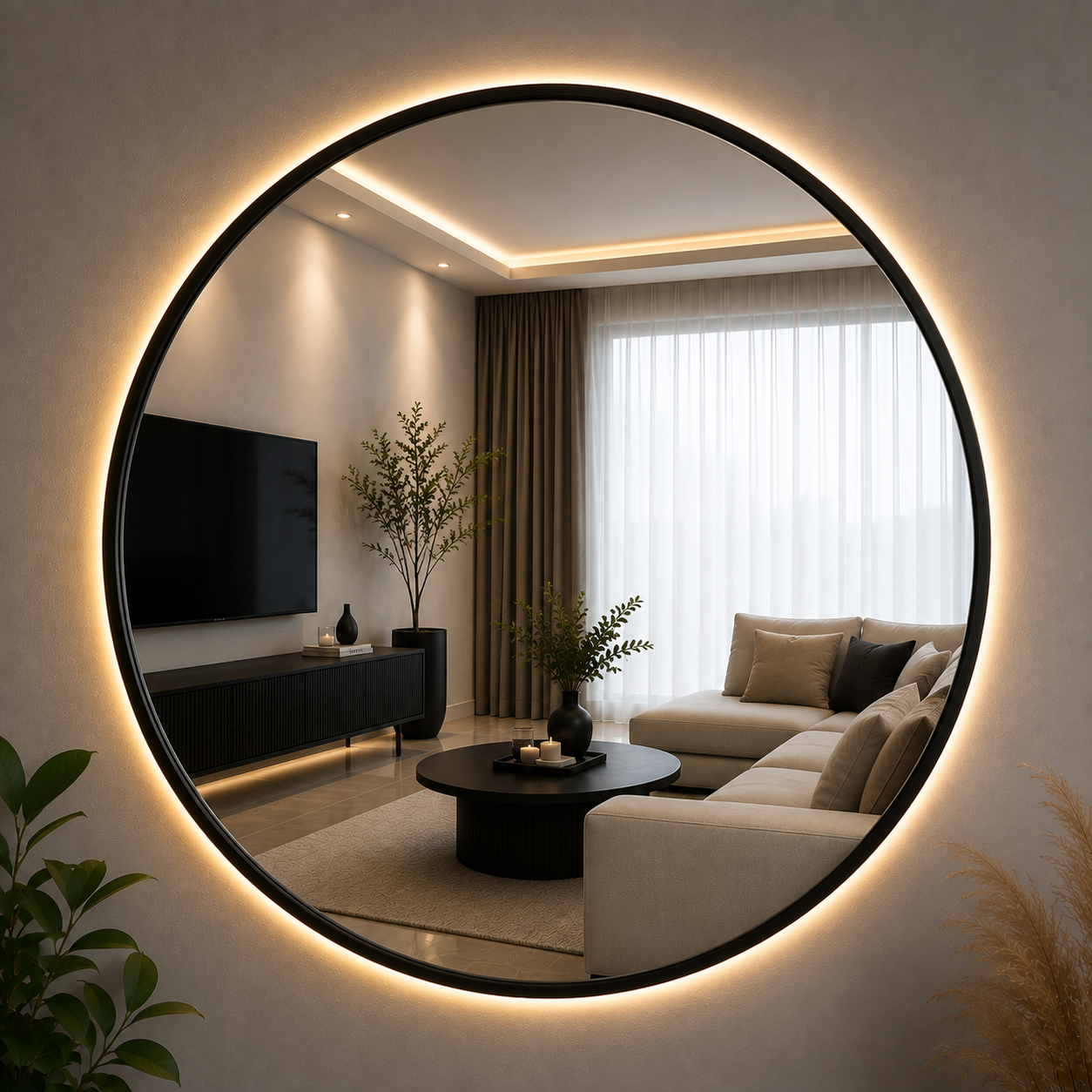 Trusted Trends | LED Dressing Mirror | 2x2 Ft | HD Backlit Vanity & Wall Mirror | Bedroom & Dressing Room