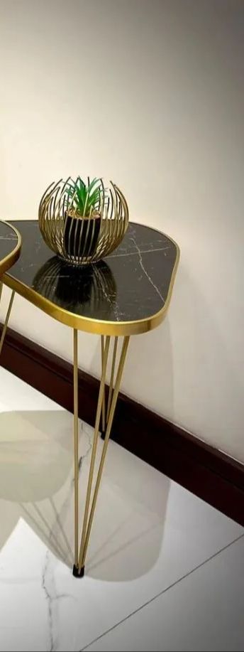 Mdf Wood Daisy Nesting Table With Metal Stand Set of 3 Round table Table Decoration coffee table Daisy coffee table dining table Nesting table set Side Table Coffee Table nesting table Decor - Set Of 3 Side Tables New Designed