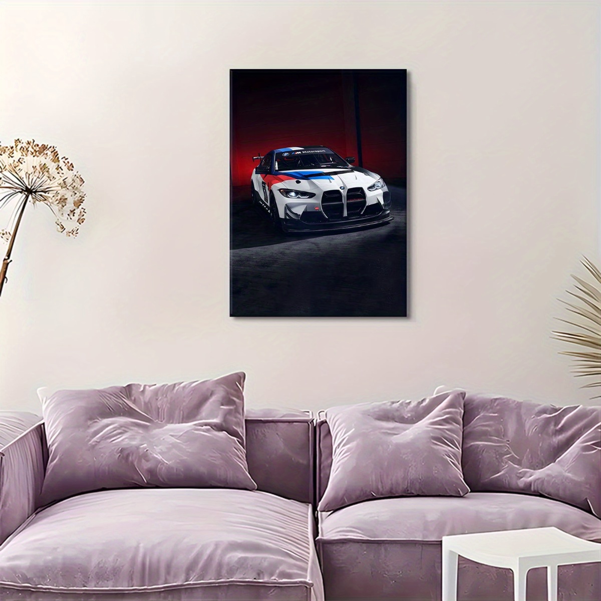 1Pc Modern Sports Car Photo Frame 8x12 Inches, Wall Art, Home Decoration.