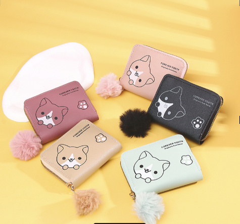 Mini Cat Wallet for Girls – Cute Coin Purse & Small Card Holder