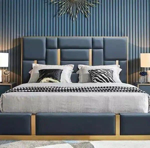 Luxury Double Skin Bed  - Ideal for Your Master Bedroom, Soft Wedding Bed Design, and Simple Modern Elegance