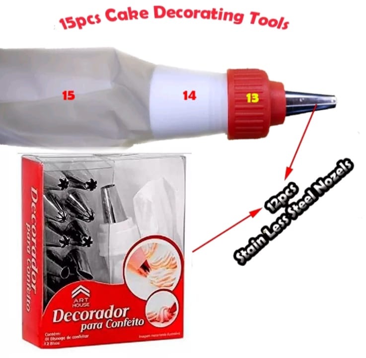 Cake Nozzle Piping Bag With Nozzle Flipkart 24 Pcs Nozzle Piping