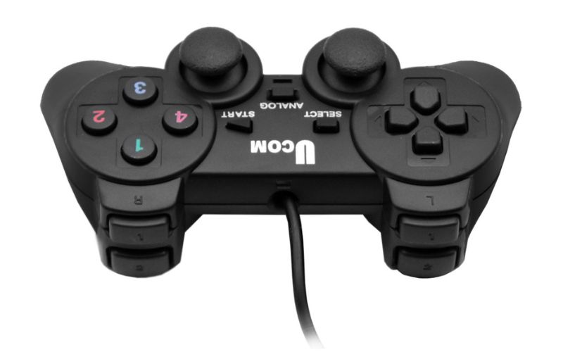 Ucom JoyStick Gamepad Kit For PC Wired USB 2.0 Black Gamepad Joystick Joypad Game Controller For PC Laptop Computer For Win7/8/10 XP