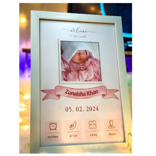New Born Baby boy & new born Baby girl customize frame , customize gift for baby , Customize Frame with Black Frame, with Free shipping custom Frame