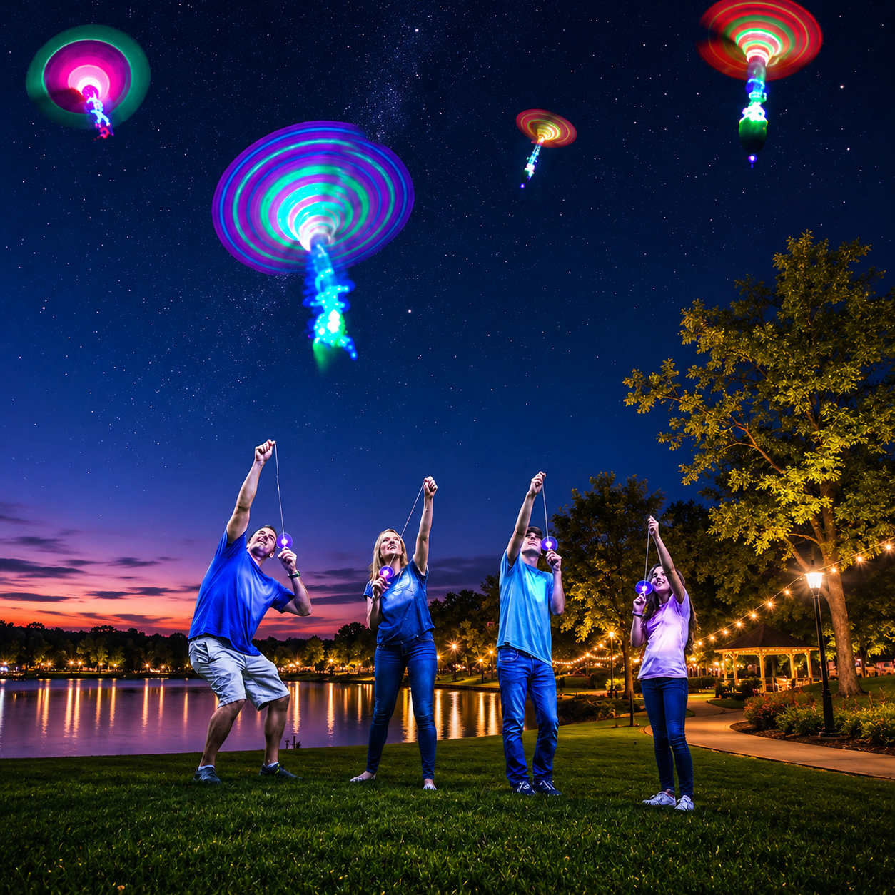 Amazing Led Light Arrow Rocket Helicopter Flying Toy
