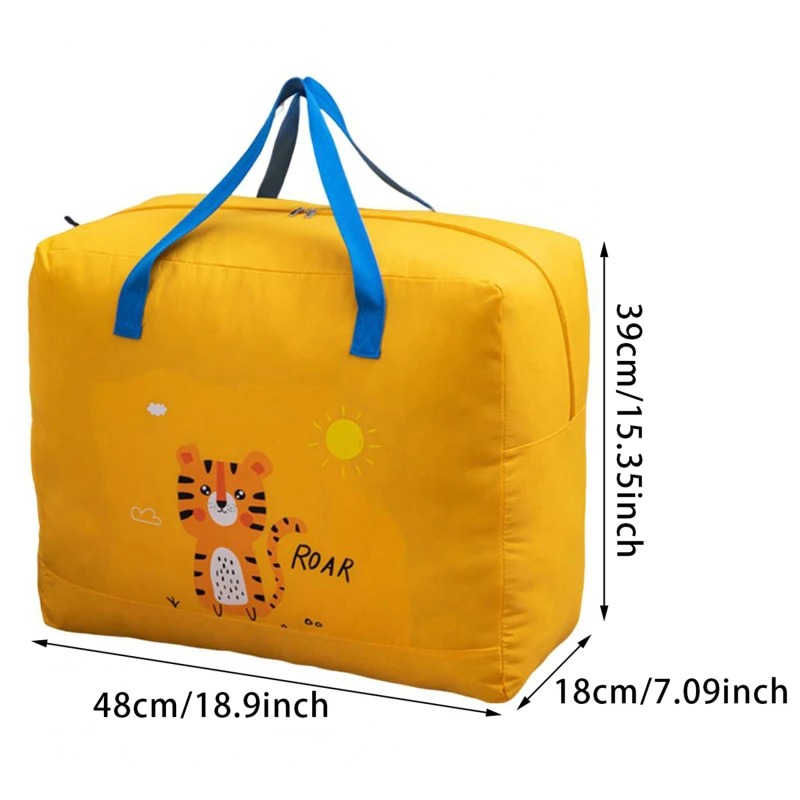 New Cute Home Children Loaded Luggage Women's Large Capacity Childbirth Bag Storage Bag Moving Packing Bag Portable Clothing toy Organizer Bag Diaper Free Baby Supplies Travel Bag