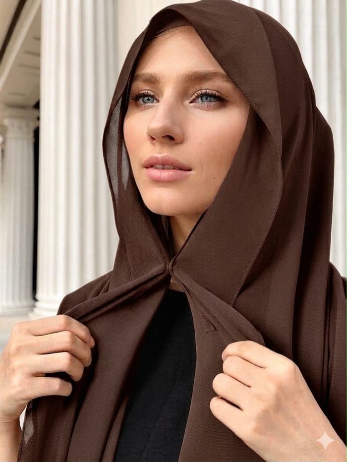 Magnet Scarf With Attach Under Cap Head Wraps Instant Chiffon Hijab Set 3-in-1 High Quality hijab World