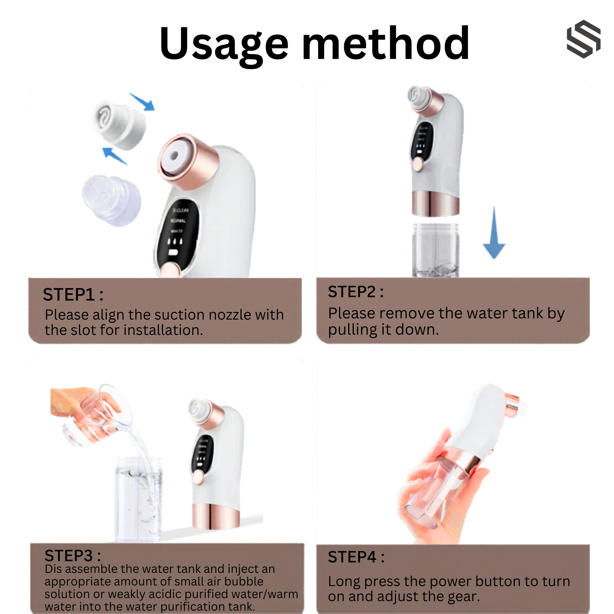 Blackhead Removal Machine Derma Suction 5 In 1 Black Head Remover Machine Acne Pimple Pore Cleaner Vacuum Tool Rechargeable Machine Oil Remover Multi-Functional Skin Care Tools Facial Beauty Device Whitehead Remover Deep face dust Cleaner