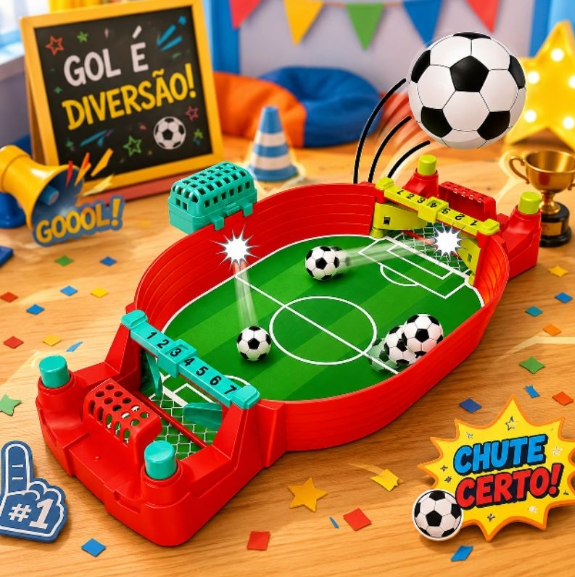 Mini Football Table Game for Kids | 2 Player Tabletop Soccer Board Game with Goal Nets & Score Trackers | Indoor Sports Toy for Kids Boys & Girls