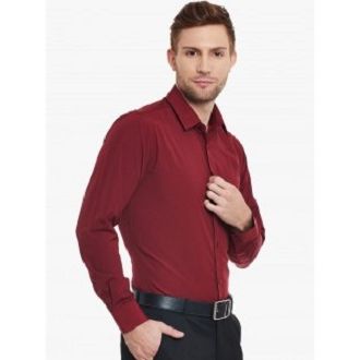 Dark Red / Maroon Formal Shirt For Men