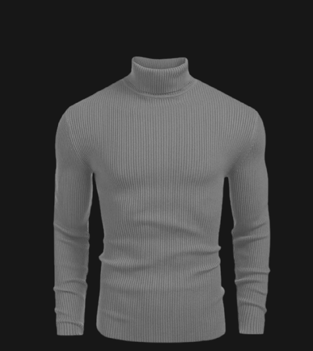 Men's Slim Fit Turtleneck - Winter-Ready Long Sleeve High Neck Shirt for Boys