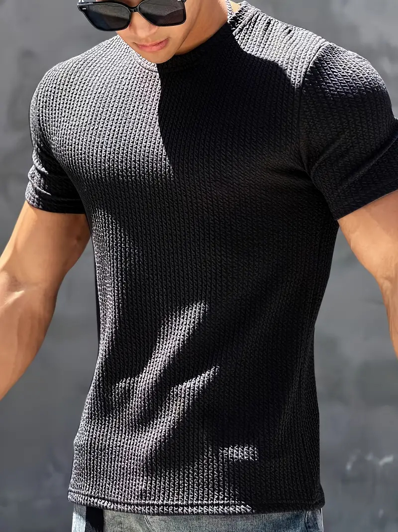 The Vintage Clothing Waffle Knit Texture T-Shirt For Boys And Men - Summers Trendy New Tshirts For Men / Tshirts For Boys / Men'S Tshirts / Boys Tshirts