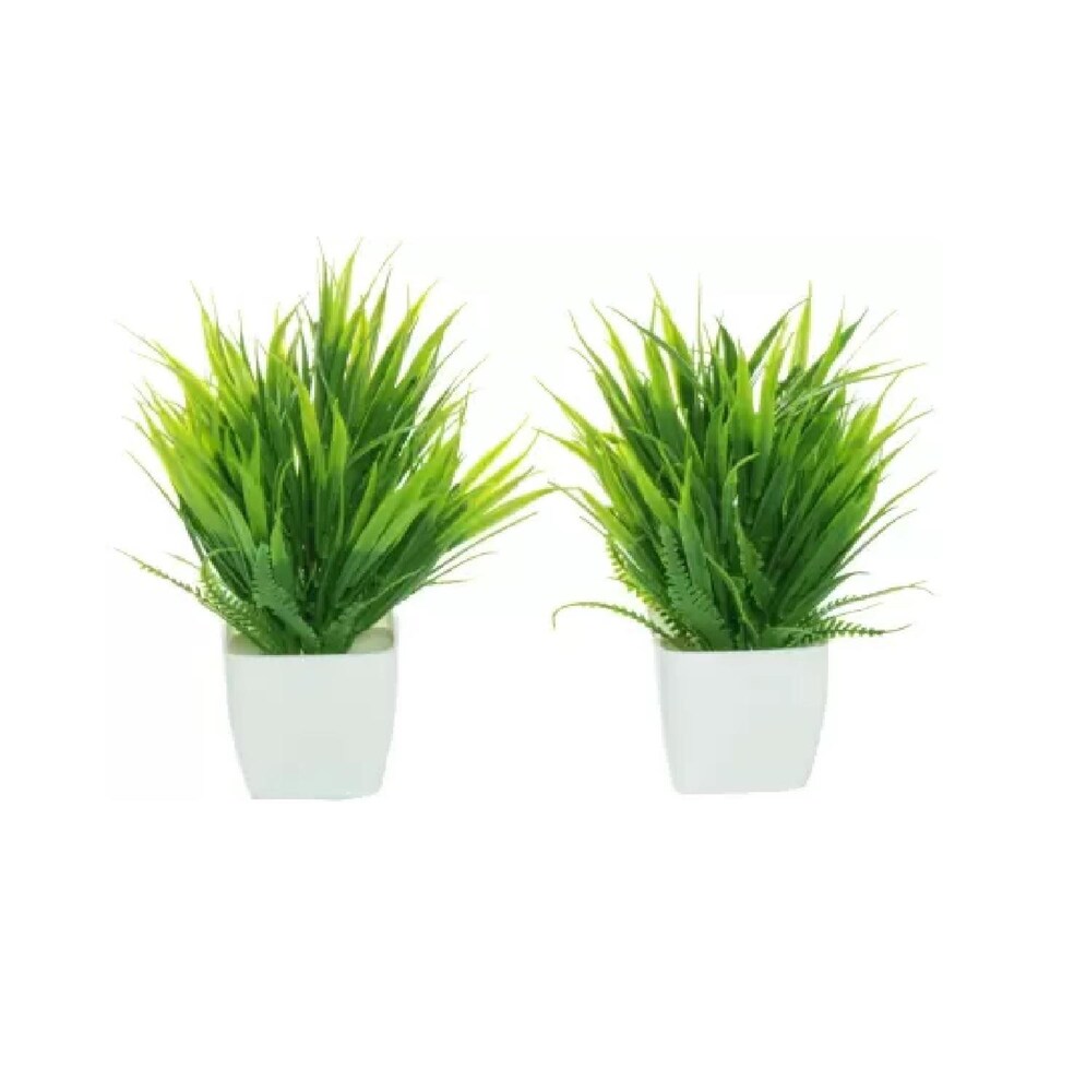 2Pcs FLOWER Artificial Multi_Type Bonsai Plant with Stylish Plastic Pot for Home Décor Best Different Types of Decorative Plants