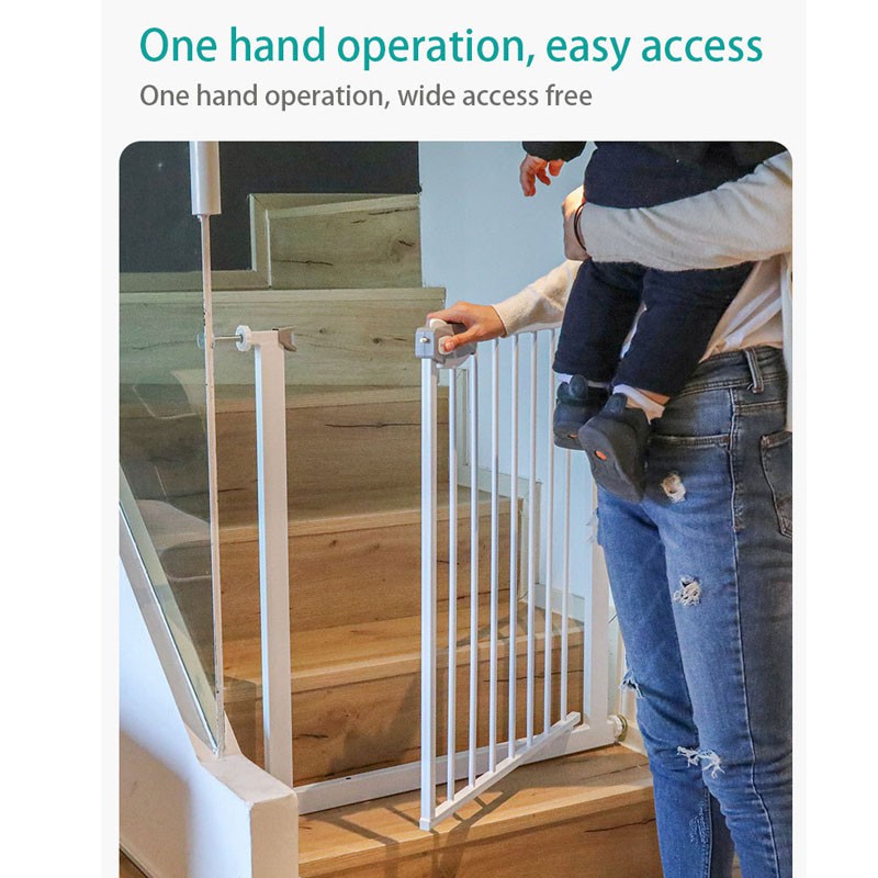 Kiddie Guard 3 Lock Baby Safety Gate 75Cm - 84Cm With Auto Lock For Babies Childrens &Amp; Kids