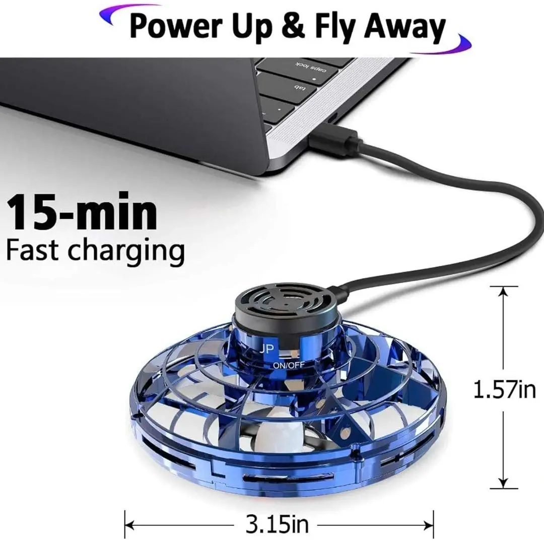 Led Mini Drone With Boomerang Function - Fun Spinner Flying Toy For Kids Perfect For Indoor And Outdoor Play