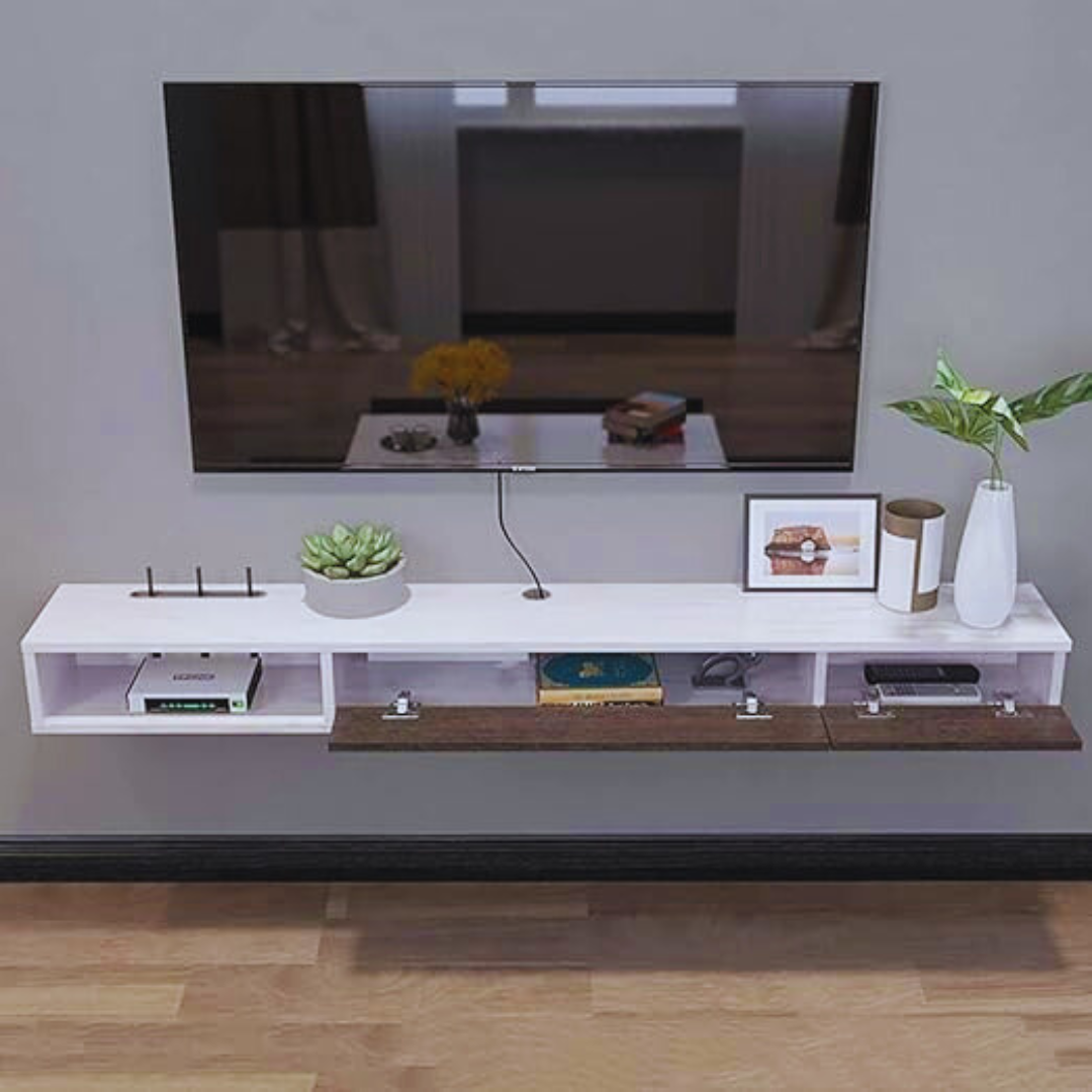 Wall Mounted Tv Console with Floating Shelf Daraz.pk