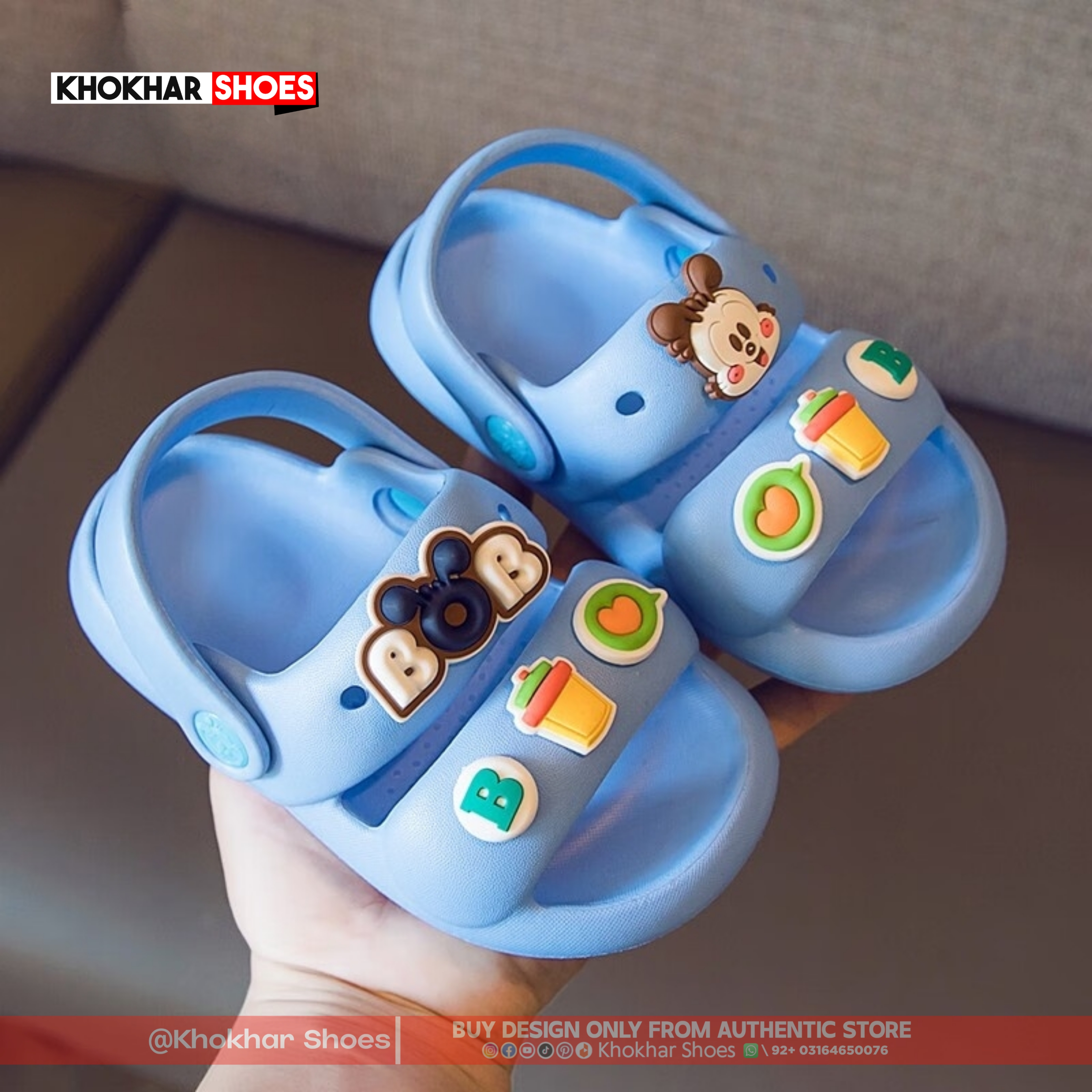 Children Comfy Crocks Slippers Summer Baby New Cute Cartoons Sole Sandals Indoor Soft Anti Slip Unisex Girl & Boya Sandals Shoes Kids Beach Shoes by Khokhar Shoes.