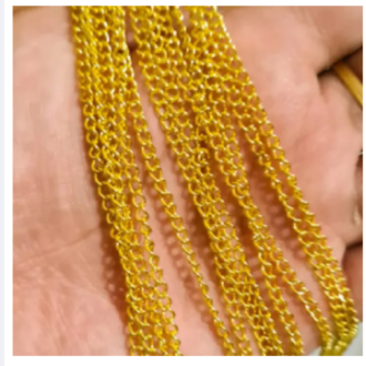 Jewelry Making Chain – Silver & Golden (1 Meter)