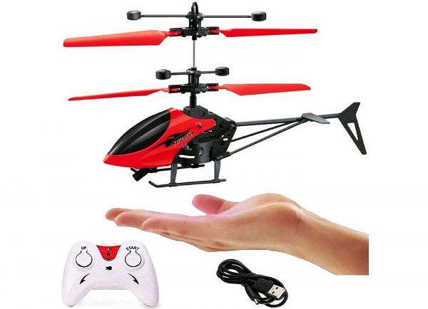Remote Control Helicopter for Boys Kids Age 5+ Years, Palm Sensing RC Helicopter Rechargeable Helicopter with colour LED Lights Gravity Sensor Toy Multicolor Gesture Control Suspension Helicopter Rc Remote Induction Aircraft