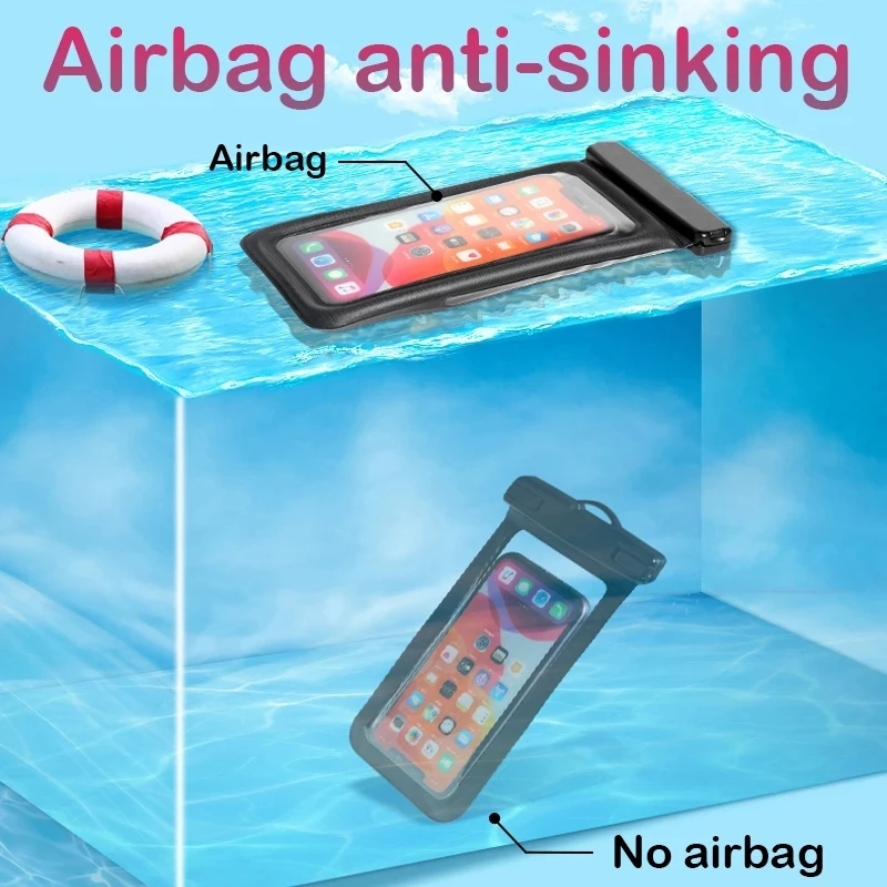 Universal Waterproof Mobile Pouch Case for All IOS and Android Water Proof Cover Bag Mobile Phone Protector