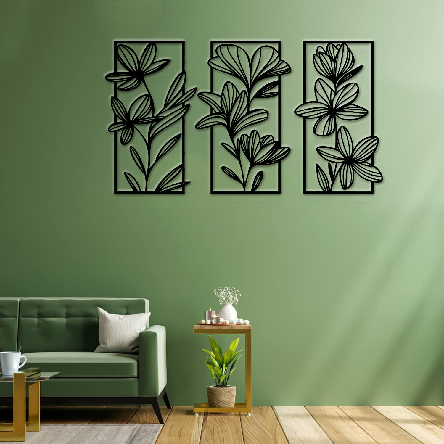 Fresh floral wooden wall decor for home & office, best gift for loved ones & home decoration, wooden wall decor for outdoor