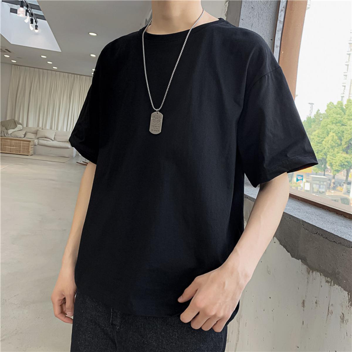 korean black t shirt