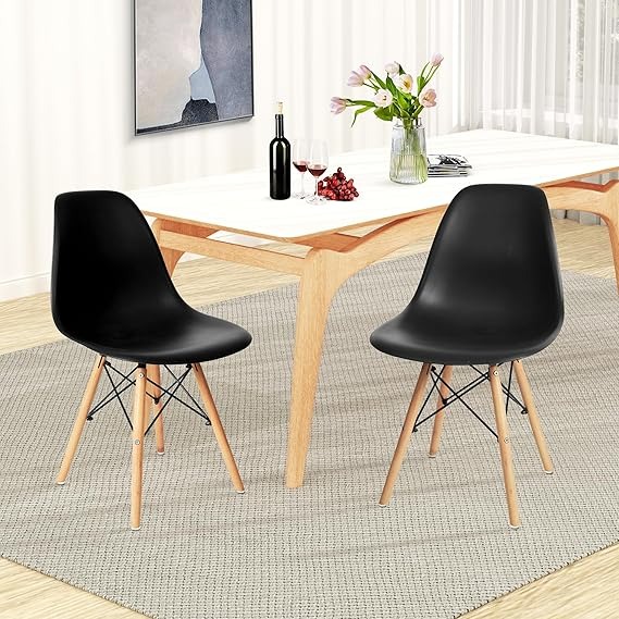 Modern Ergonomic Shell Plastic Chair – Dining, Café, Restaurant, Lounge, Meeting Room, Study & Kids Chair for Home & Office