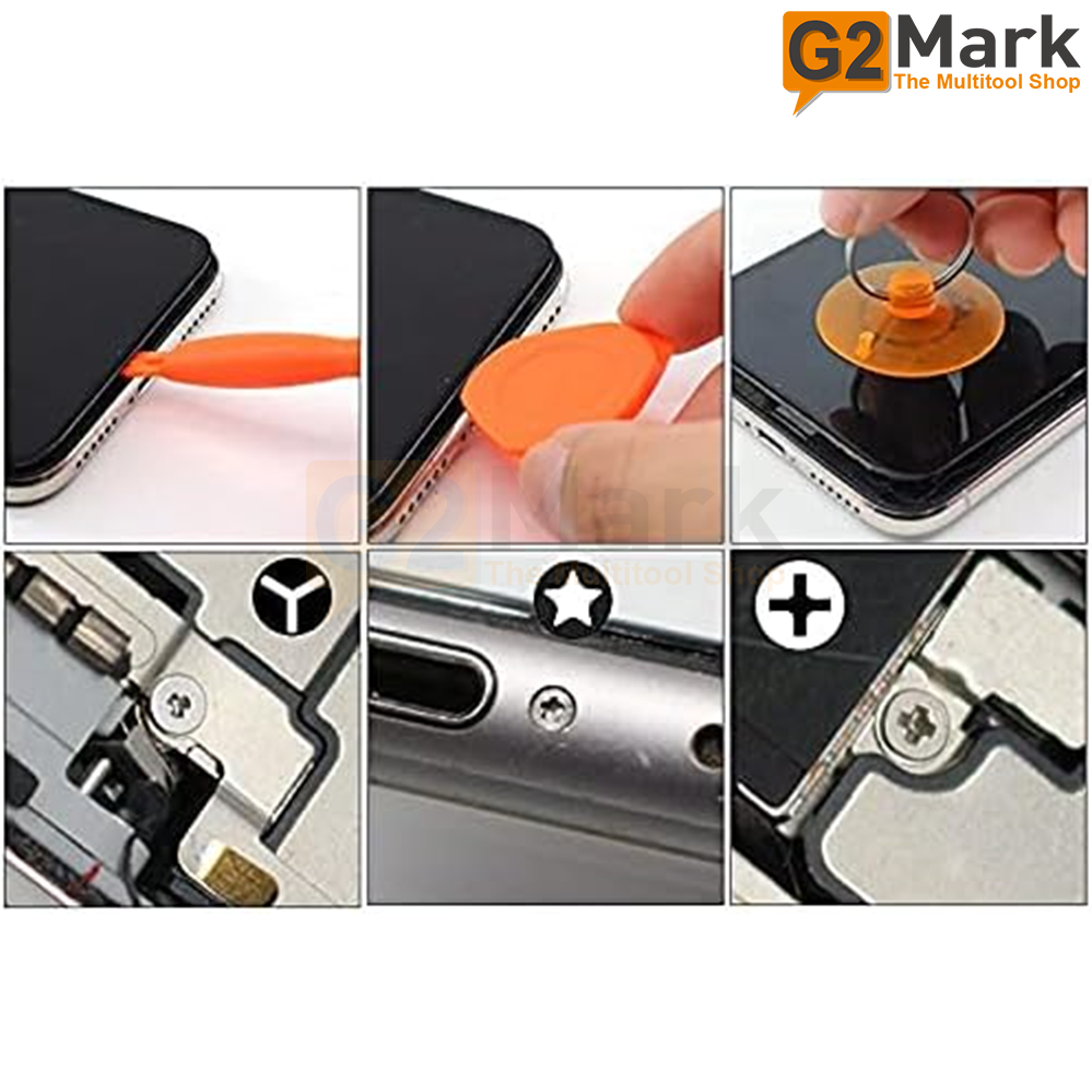 SW-1030 10PCS Mobile Repair Tool Kit Screwdriver Set for Phone Tablet Laptop Opening, Disassembly & Electronics Repair with Precision Drivers and Opening Tools | G2 Mark |