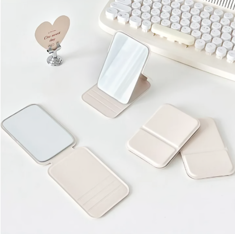 FANTZEI Premium Quality Mini Makeup Makeup Mirror 11x7cm, Portable High Definition Cosmetic Mirror Portable Ultra Thin Compact Vanity Table Mirror