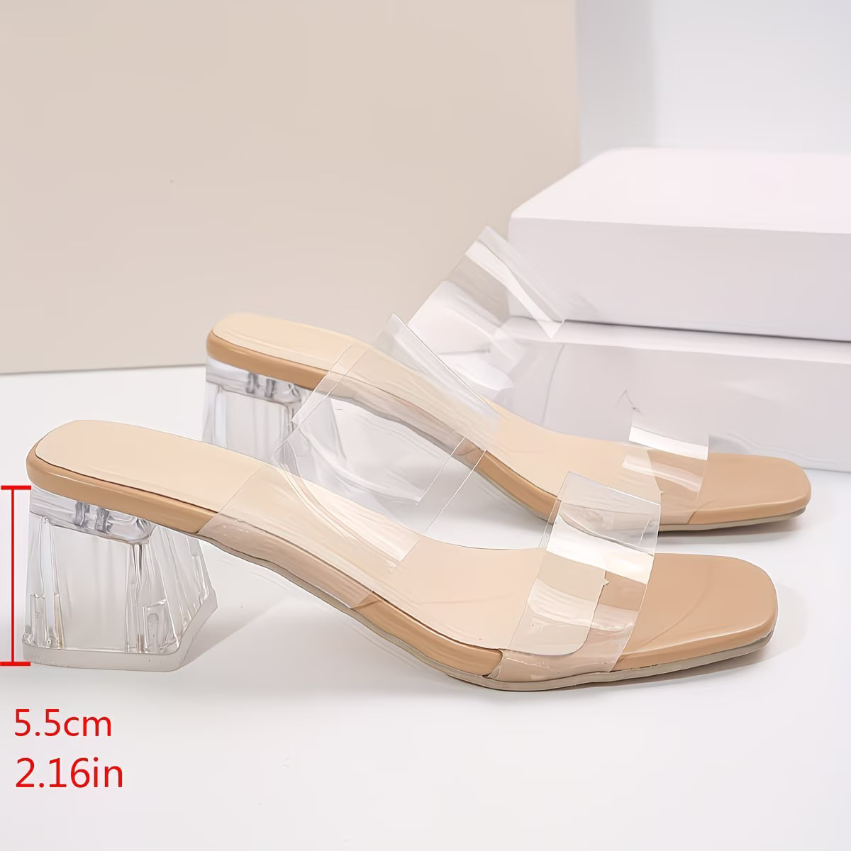 Line Style Women'S Trasparent-Heeled Women'S Shoes, Women Shoes