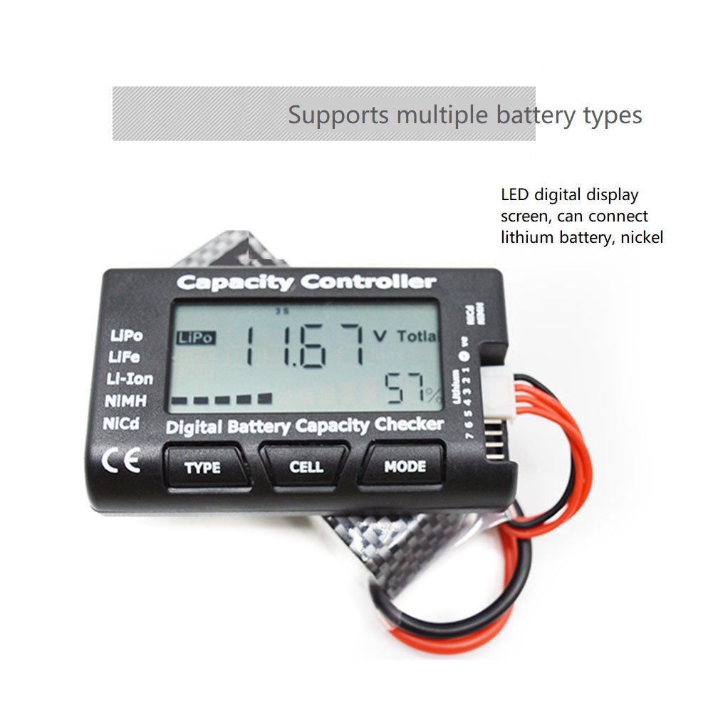 Battery Balancer Capacity Controller Tester CellMeter7 LiPo LiFe LiFe LiIon NiMH Nicd Digital