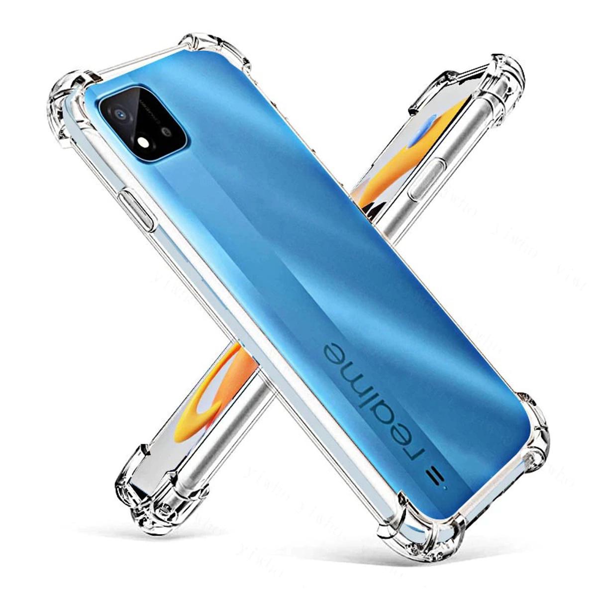 Realme C11 2021 Anti Shock Four Corner Bumper Open Camera Protection 1.3mm Air Bag Soft Transparent Jelly-Clear