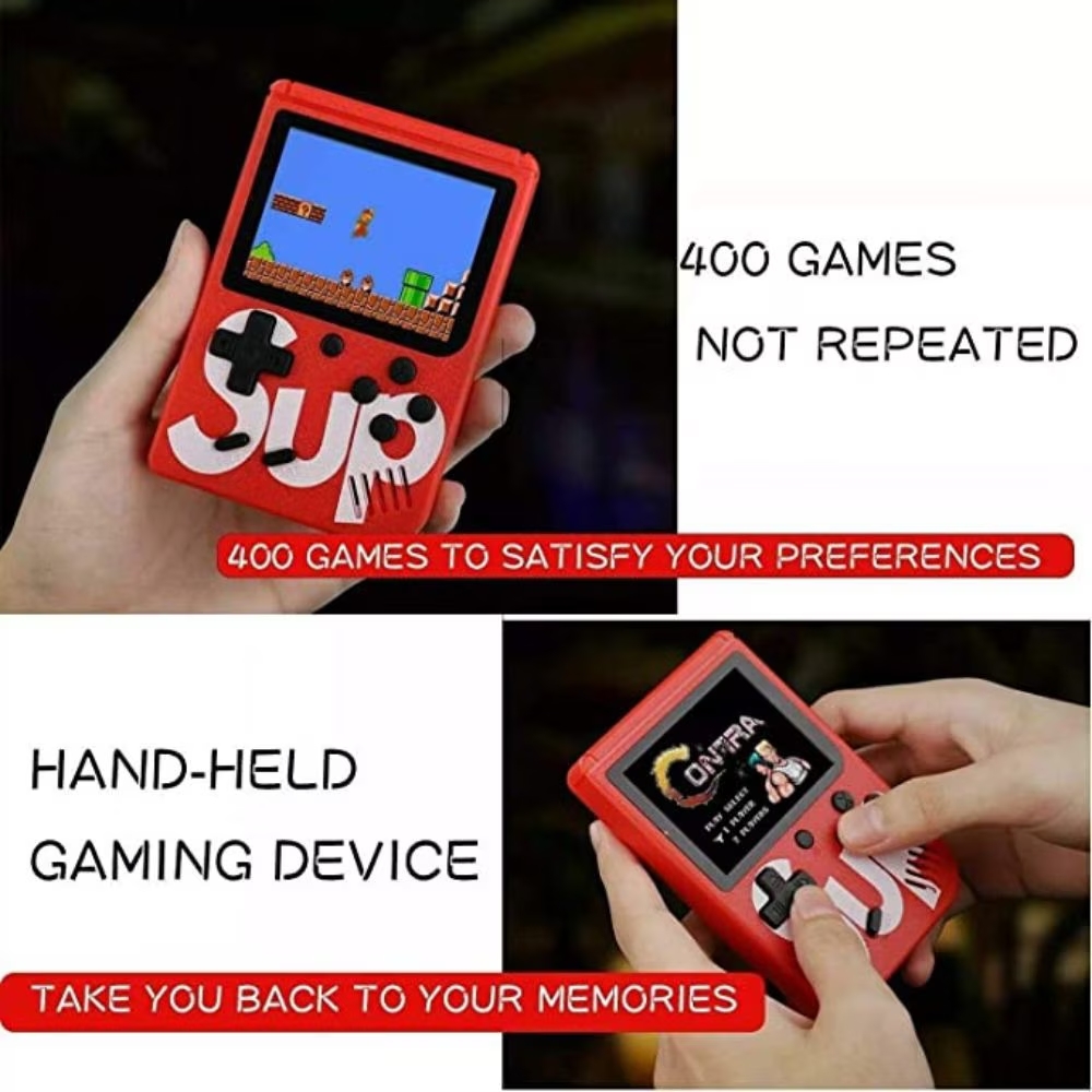 SUP Game Box Plus Console With Controller 400 in 1 Retro Video Games For Kids Handheld Game PAD Gamebox Connects with LCD / TV