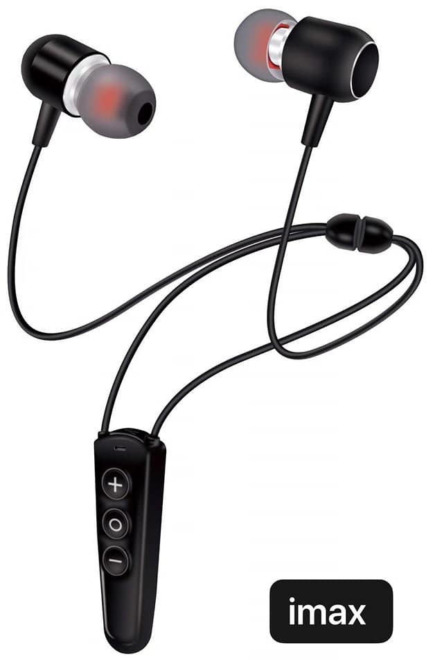 IMAX Neck Hanging Bluetooth Earphone Sweatproof Dual HIFI Music Sport