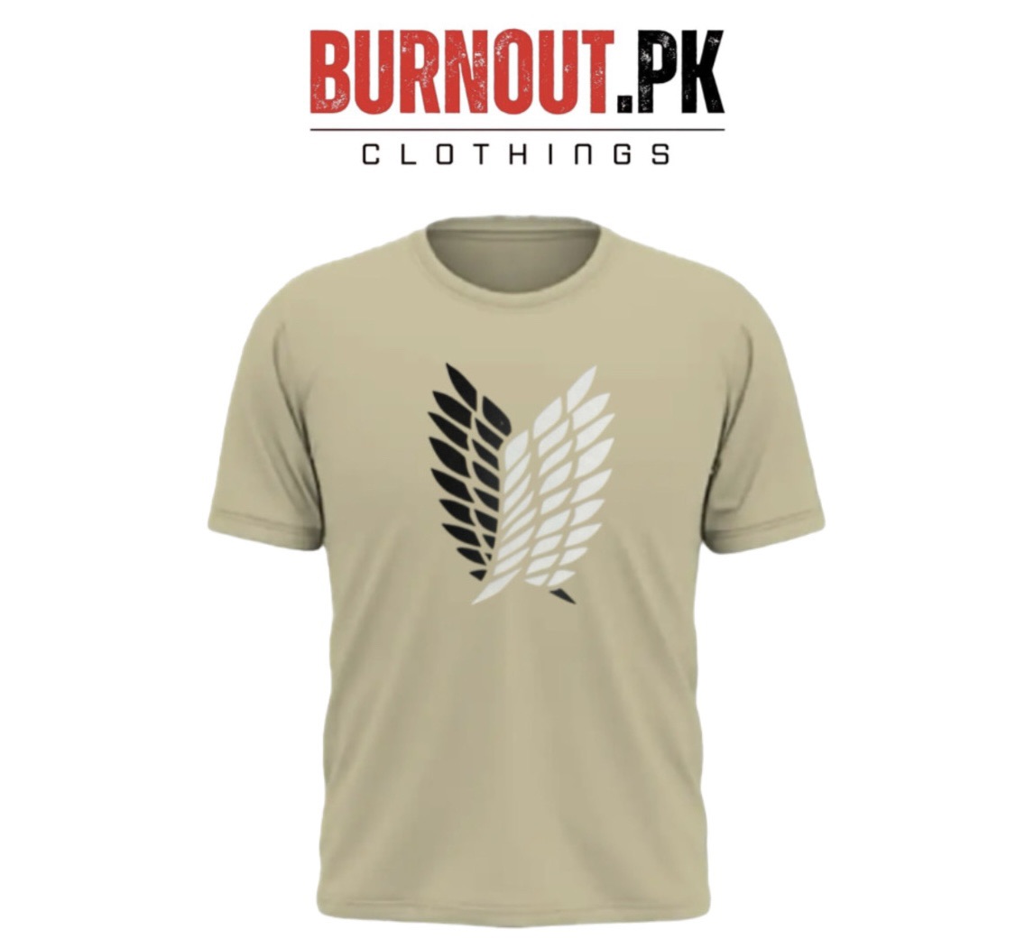 BURNOUT.PK NEW TRENDY SUMMER COLLECTION WINGS PRINTED TSHIRTS FOR MENS AND WOMENS