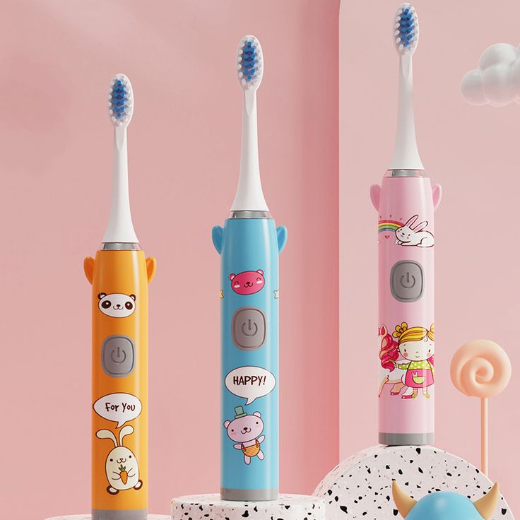 Kids Electric Toothbrush with Cartoon Design - Sonic Toothbrush for Children with Soft Bristles, Timer & Fun Animal Prints - Oral Care for Boys & Girls