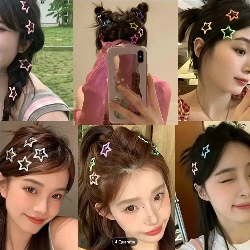 Colorful Star-Shaped BB Barrettes Hair Clips 20/40 pcs Set for Girls - Lovely Kids Hair Accessories