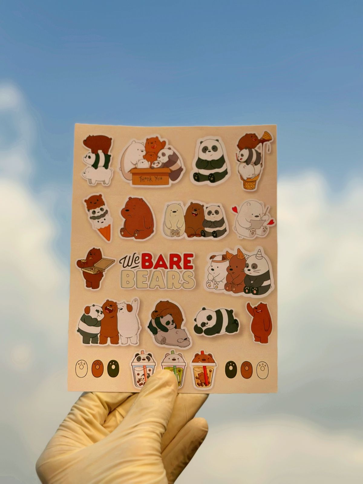 We Bare Bears Aesthetic Cute Journal Sticker Sheet | Daraz.pk