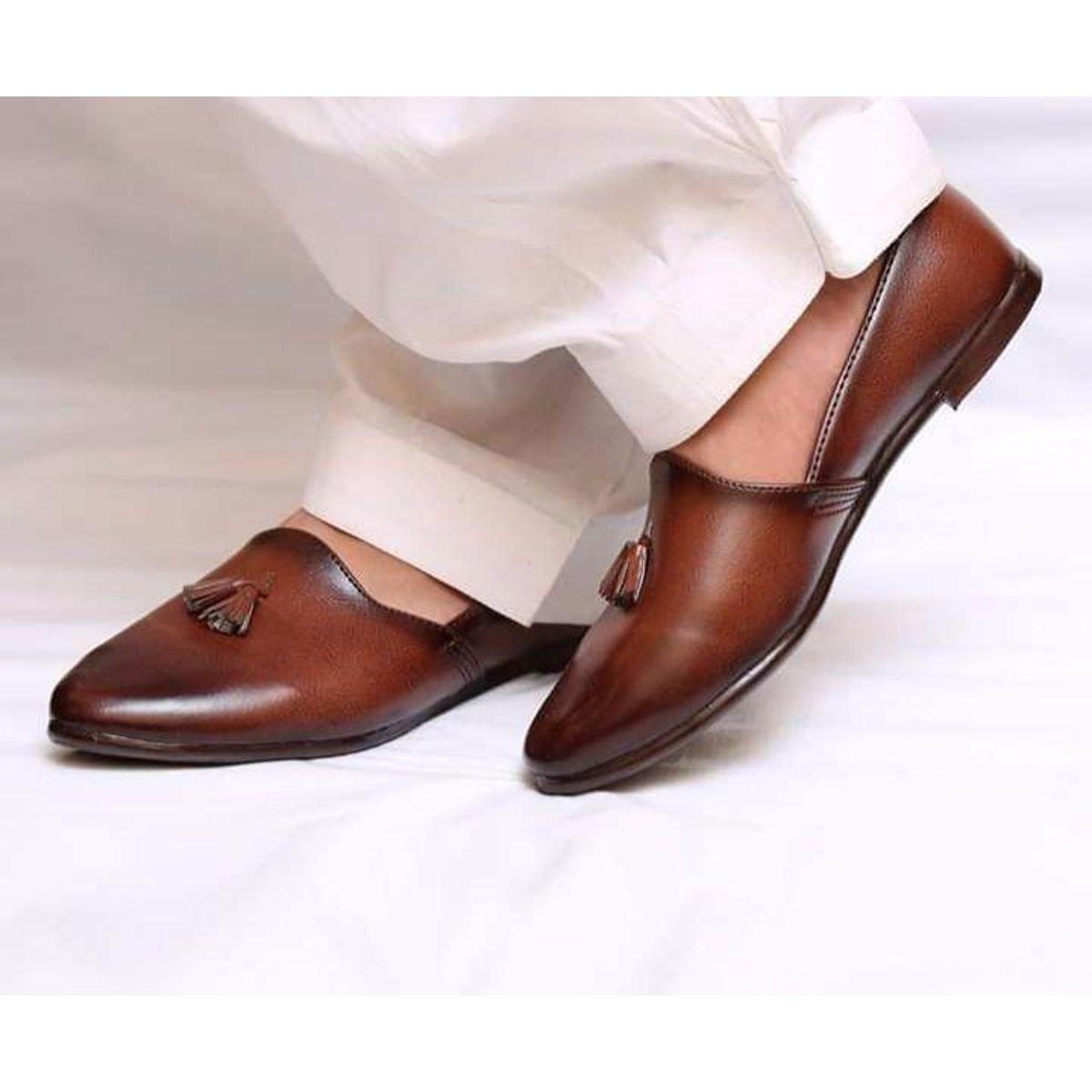 Men's Traditional High Quality Pumps, Arabic Khussa Style Footwear.
